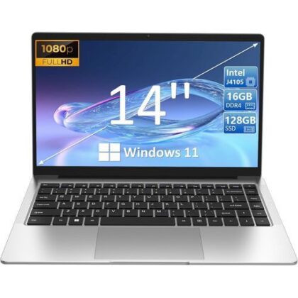 Ace Elec 14.1'' Intel Celeron J4105 4Core CPU 16GB+128GB - Silver