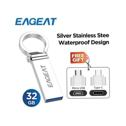 EAGEAT Pen Flash Drive 3.0 32GB - Metal OTG Micro USB Type-C