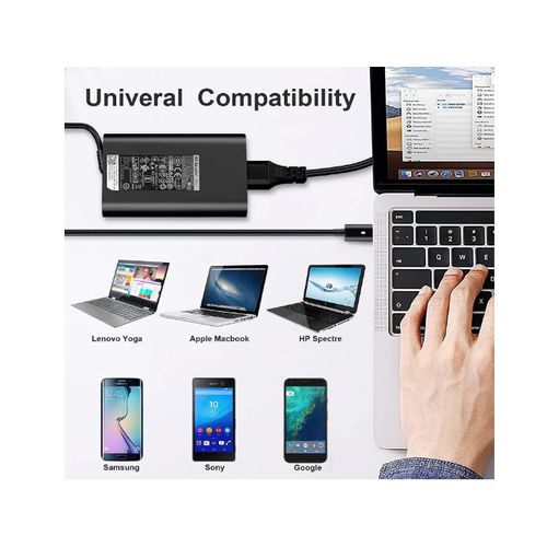 Dell Original 65W USB Type-C Adapter For Laptop, Latitude 7390 2-in-1, Latitude 5290 2-in-1, Latitude 7400, Chromebook 13 (3380), XPS 12 (9250), XPS 13 9350 - Image 6