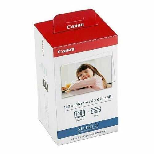 Canon Selphy CP Color Ink/Paper Set KP-108IN